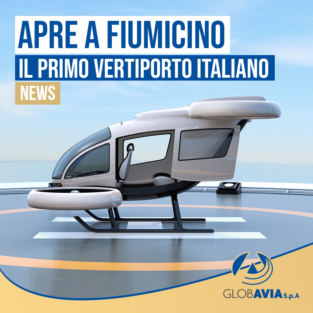 Apre a Fiumicino il primo vertiporto italiano