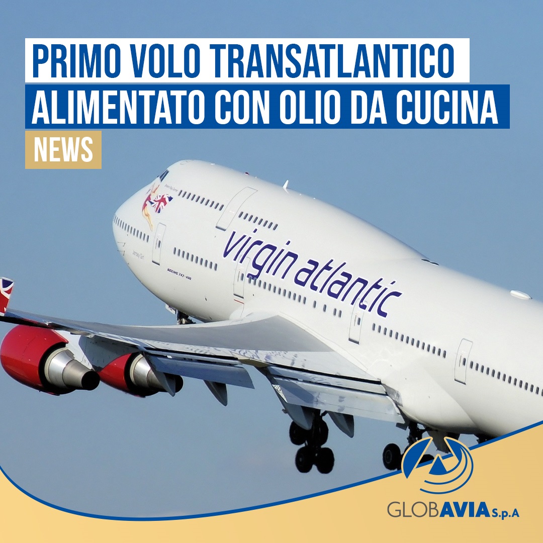 Primo volo transatlantico alimentato con olio da cucina