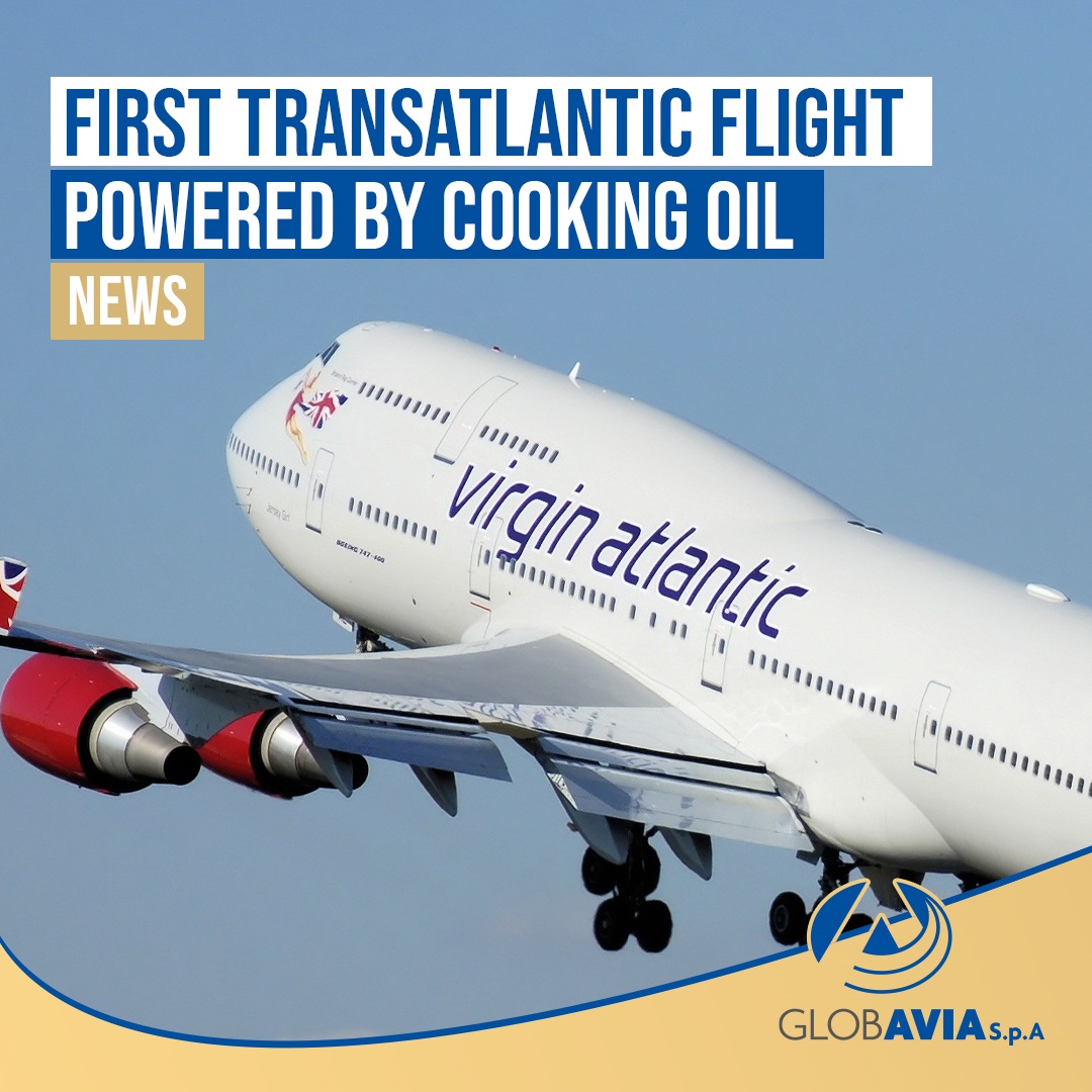 First transatlantic flight powered by cooking oil
